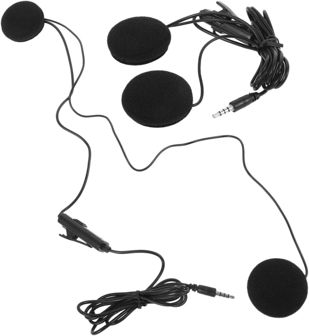 Cabilock 2Pcs Motorcycle Helmet Headphones Plug Black for Rider Gps Navigation and Outdoor Riding image number 6