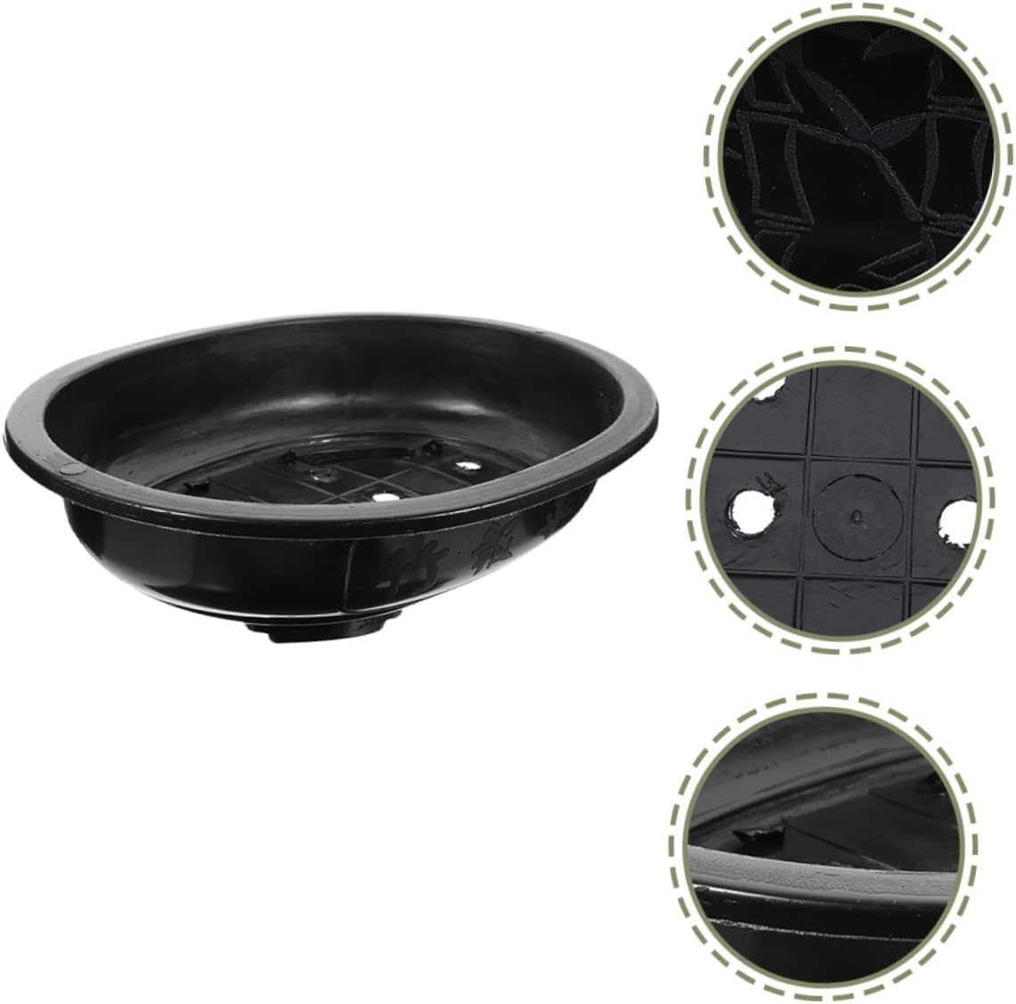 FUNOMOCYA 2Pcs Oval Bonsai Pot Large Pot Gardening Household Use Drainage for Indoor Planting Garden Supply image number 4