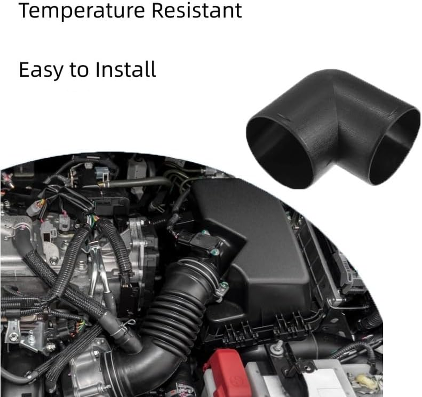 XINYUICEAN 2Pcs Car Air Diesel Heater Duct Car Heater Warm Air Ducting Pipe Elbow Outlet Connector 2.95'' 75Mm OD Black image number 1