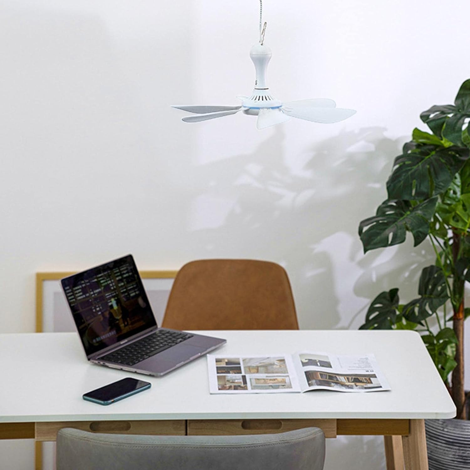 Portable Mini USB Ceiling Fan USB Power Hanging Fan And image number 1