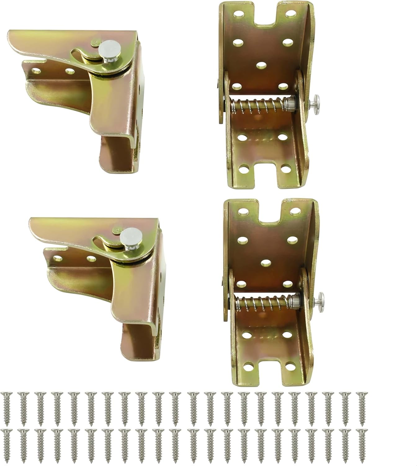 4 Pack Folding Table Legs Hinge Bracket, Self Locking 90 Degree Foldable Table Bracket Heavy Duty Hinges for Folding Table Workbench Bed Legs image number 3