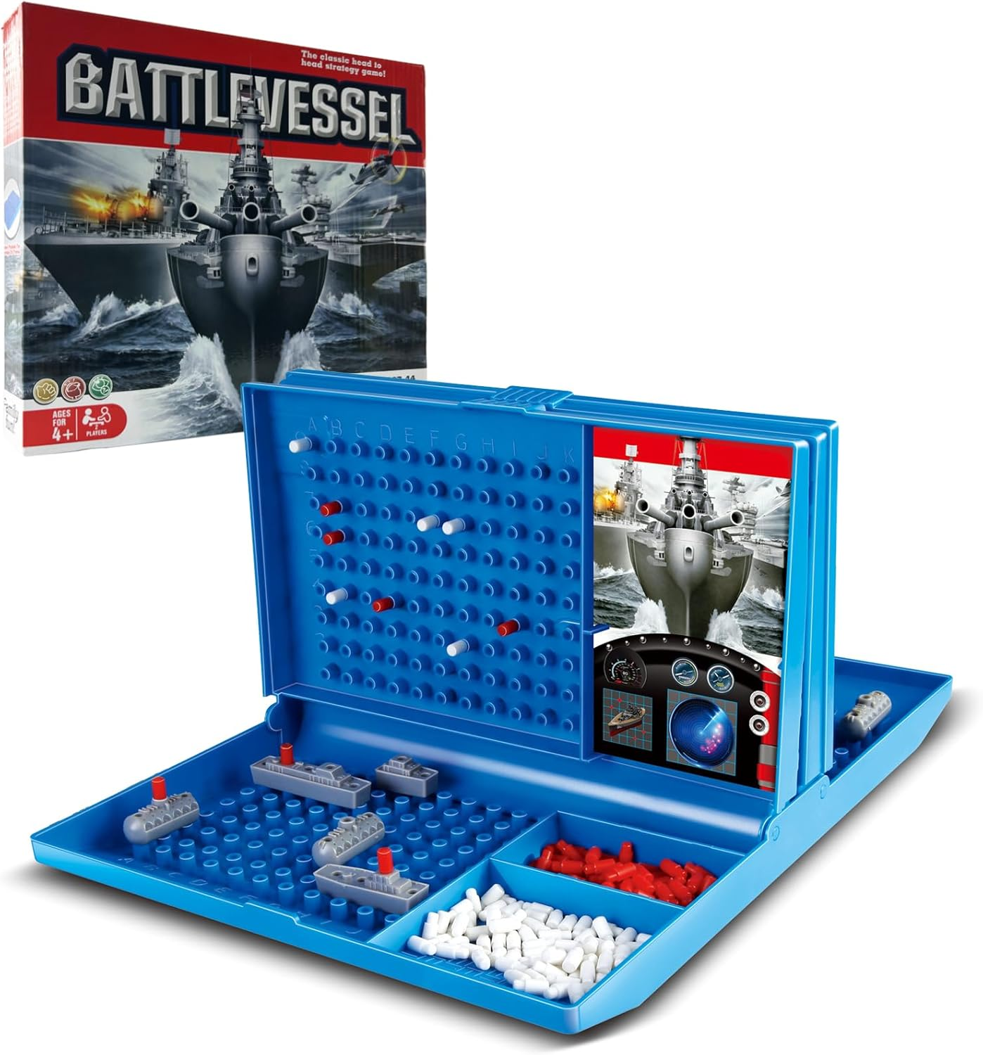 ZUNIPLEX Battleship Classic Board Game - Strategy Game for the Whole Family from 5 Years (Blue)