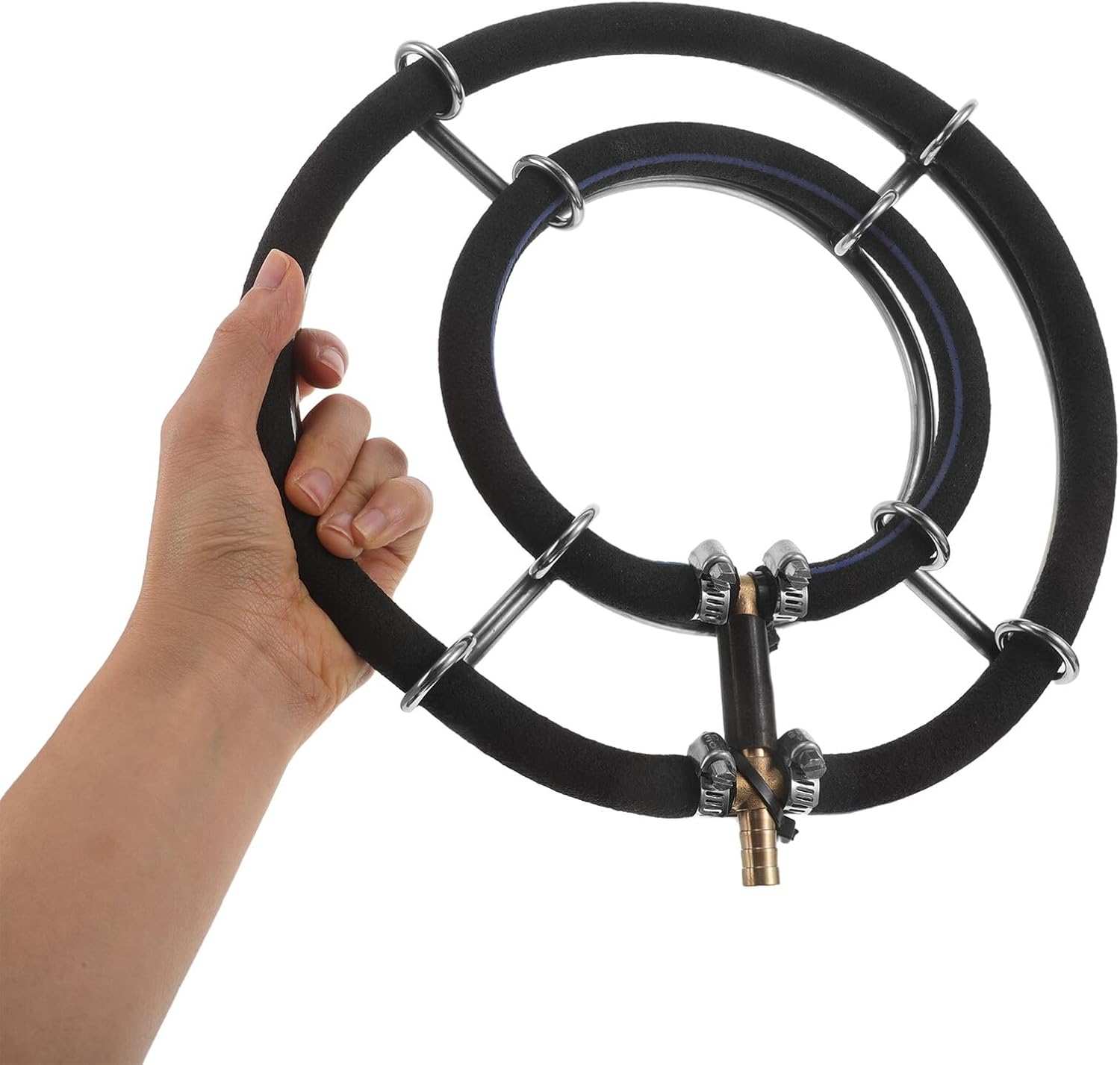 ANDRESLAD Nano Bubble Aquarium Air Stone round Air Bubble Diffuser Ring for Fish Tank and High Efficiency Oxygenation with Uniform Aeration Quiet Operation for Aquatic Health image number 2