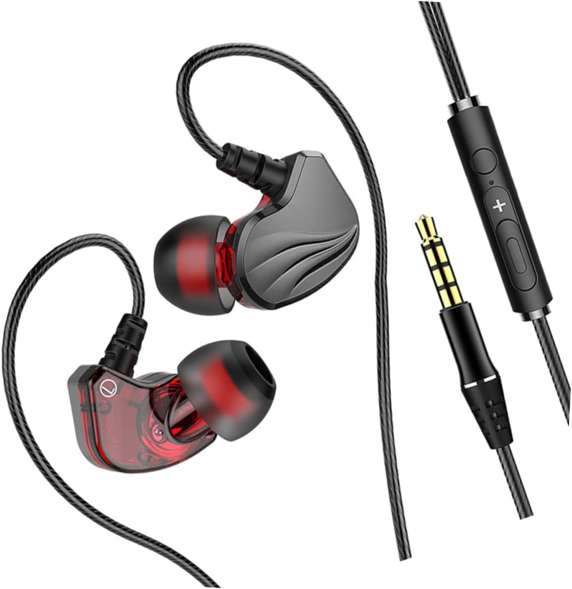 KALLORY Wired Bass Earphones 3.5Mm Plug Universal In-Ear Headphones for Mobile Phones and Tablets Gunmetal Wired Earbuds Deep Bass image number 5