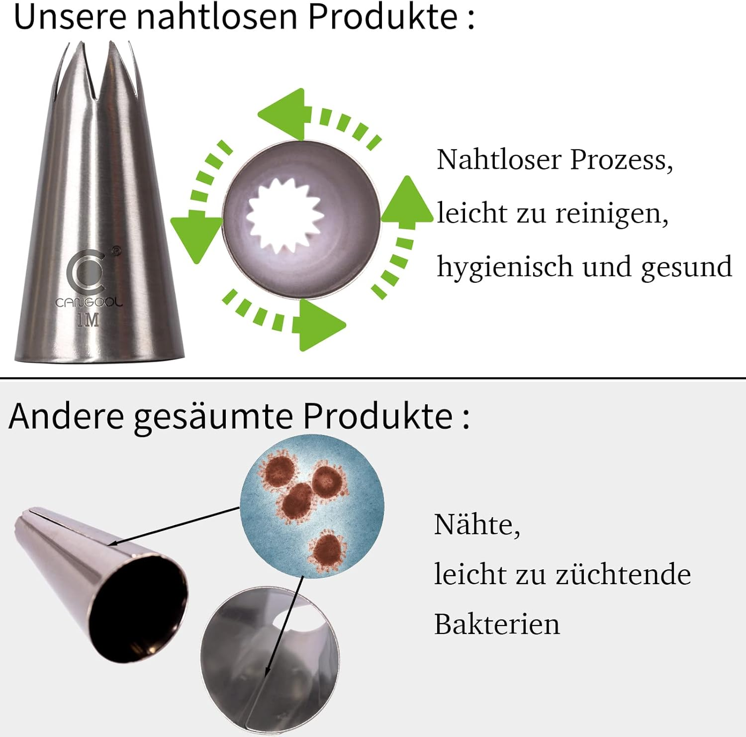 Cupcake Decorating Icing Tips and Piping Bags 16-Piece Set