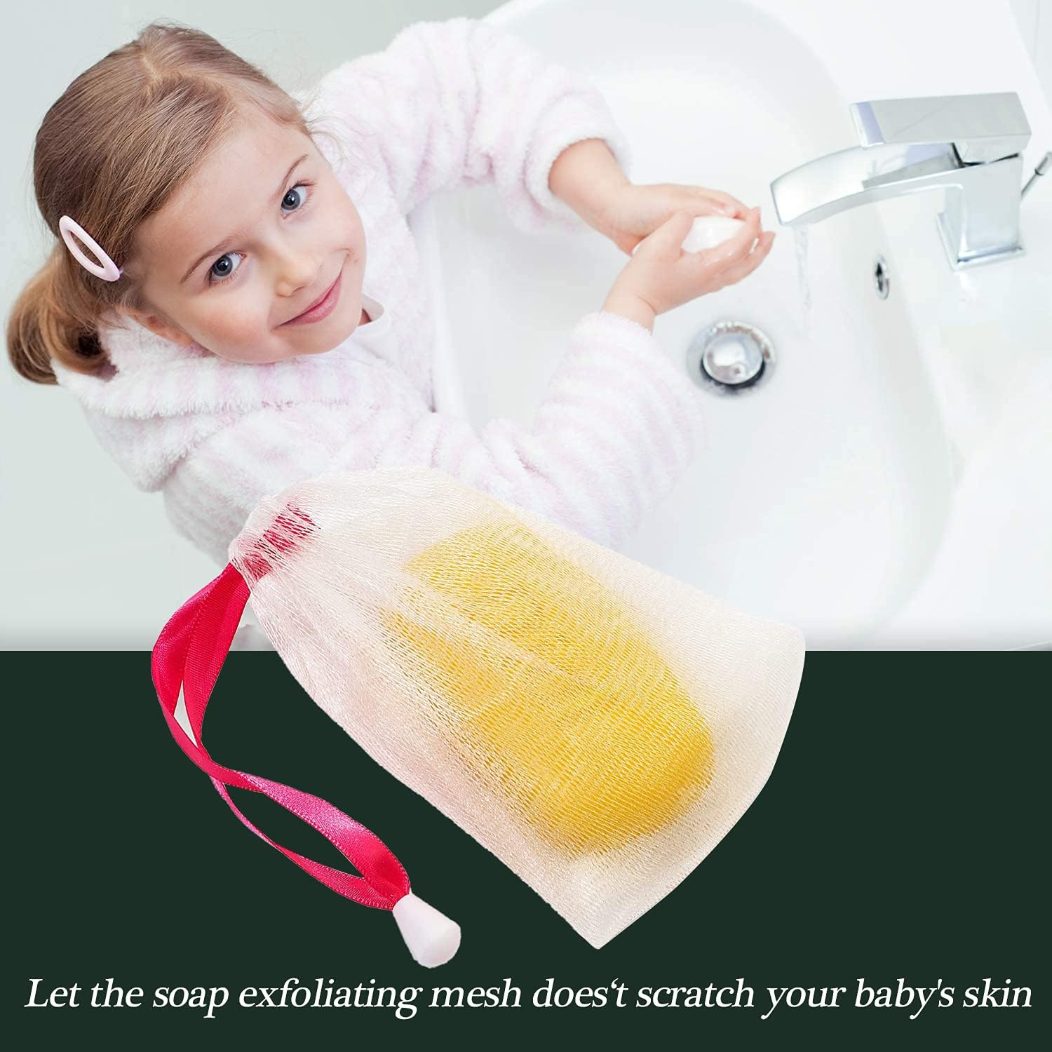 Soap Bag Set, Sisal Soap Bag and Exfoliating Soap Bags Mesh Net Natural Soap Saver Bag with Pouch Holder for Facial Body Cleansing & Foaming Shower Bath (Color Random) image number 6