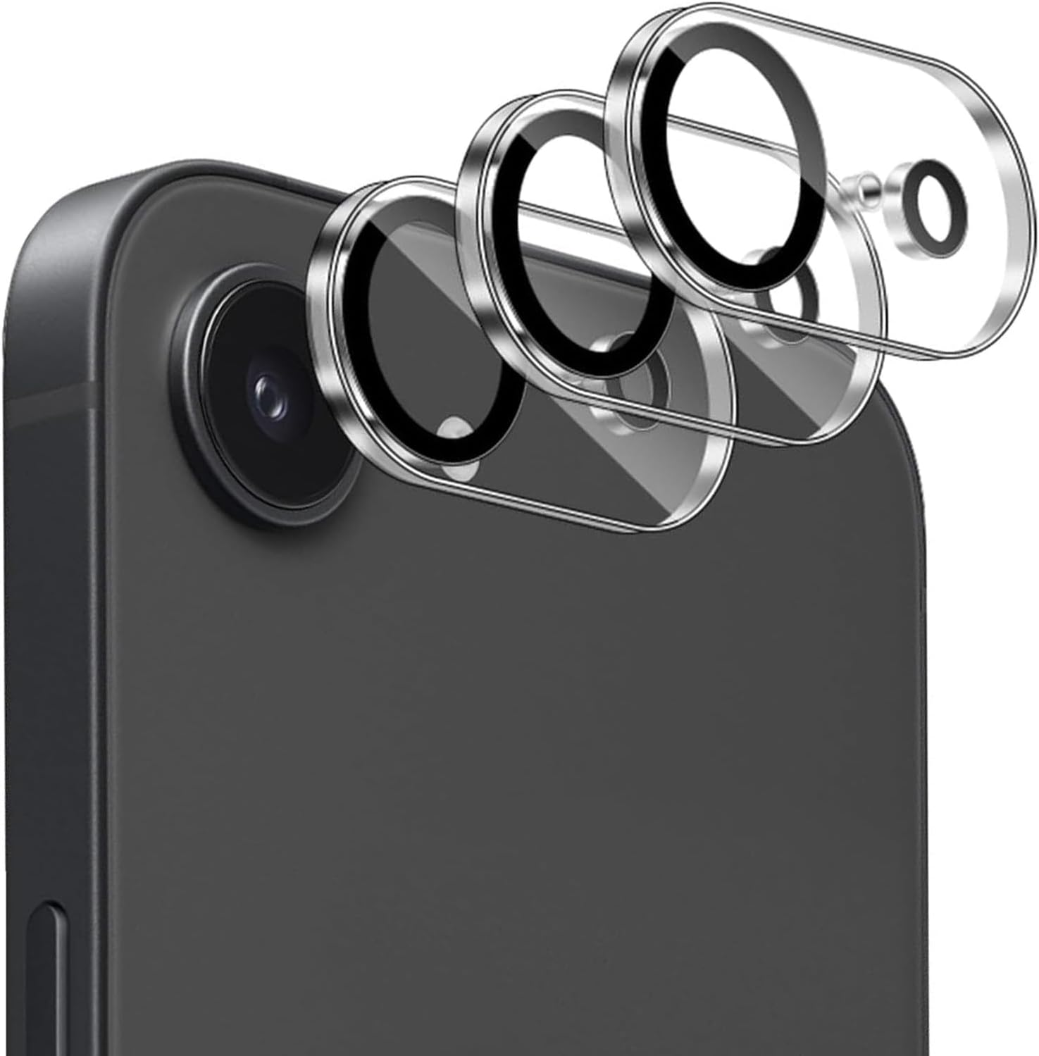 Camera Lens Protector for Iphone 16E, Tempered Glass 9Hardness, Anti-Scratch High Definition Camera Screenprotector for Iphone 16E 2025 [3 Pack] image number 6