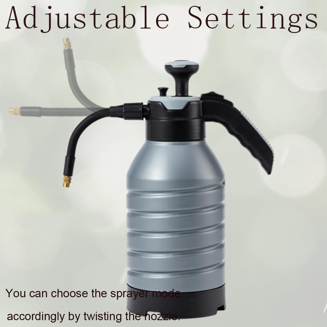 Plastic Trigger Spray Bottles with Adjustable Nozzle, Plastic Spray Bottles, Spray Bottle for Plants, for Outdoor Indoor Plants and Cleaning Work (Grey)