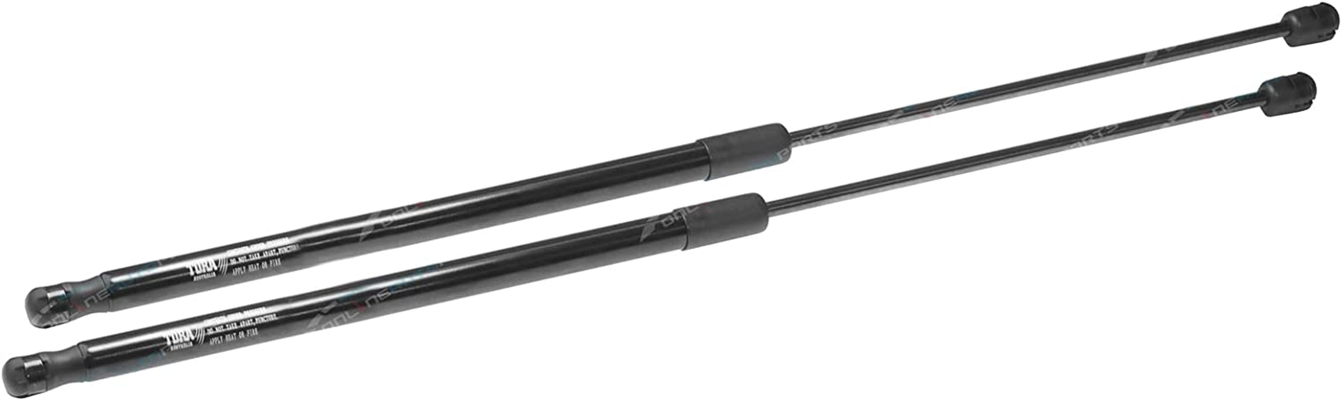 Tora 2 X Hatch/Tailgate Gas Stay Struts Supports for Honda Civic FK2 FK5 2012-2019, Black, 596 Mm Extended, 345 Mm Compressed, 505 N End Load