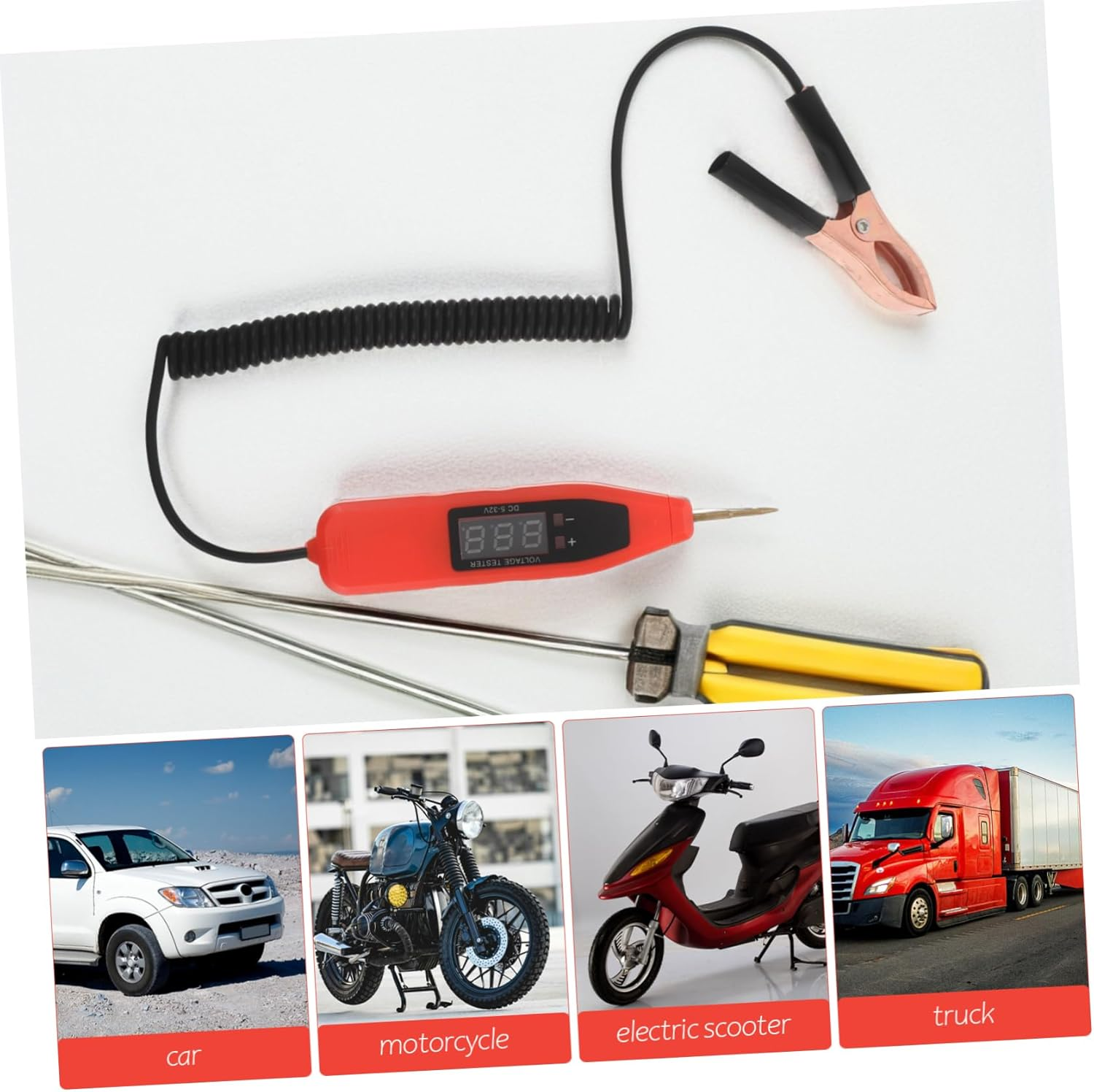 ZUNOXAZ Car Circuit Test Pen Automotive Voltage Tester Light Fuse Tester Electrical Inspection Probe for Battery Ignition System