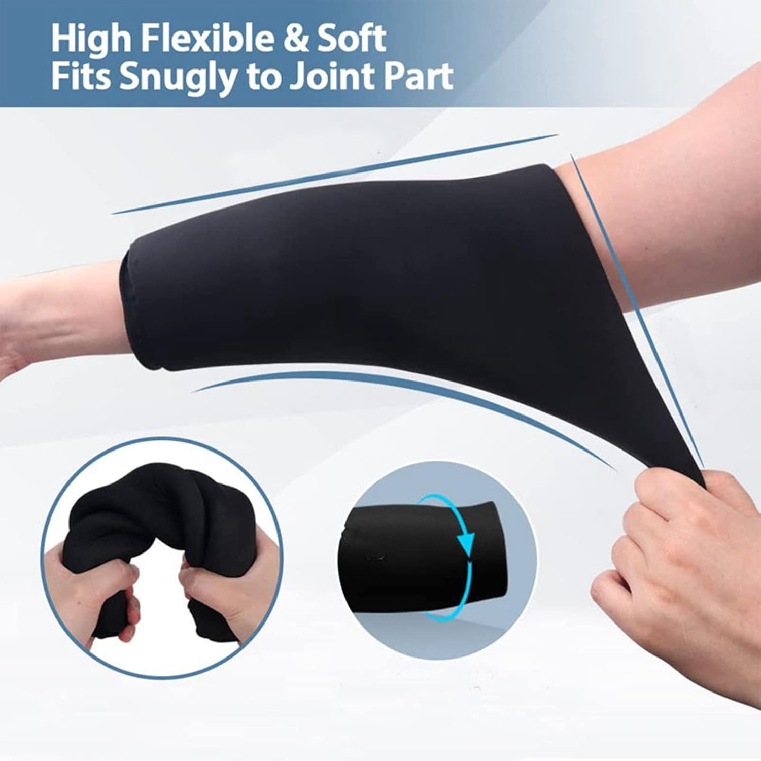 Elbow Ice Pack for Injuries Hot and Cold Therapy for Pain Relief Knee Gel Ice Wrap for Recovery Tendonitis and Tennis Elbow Gel Pack (S) image number 4