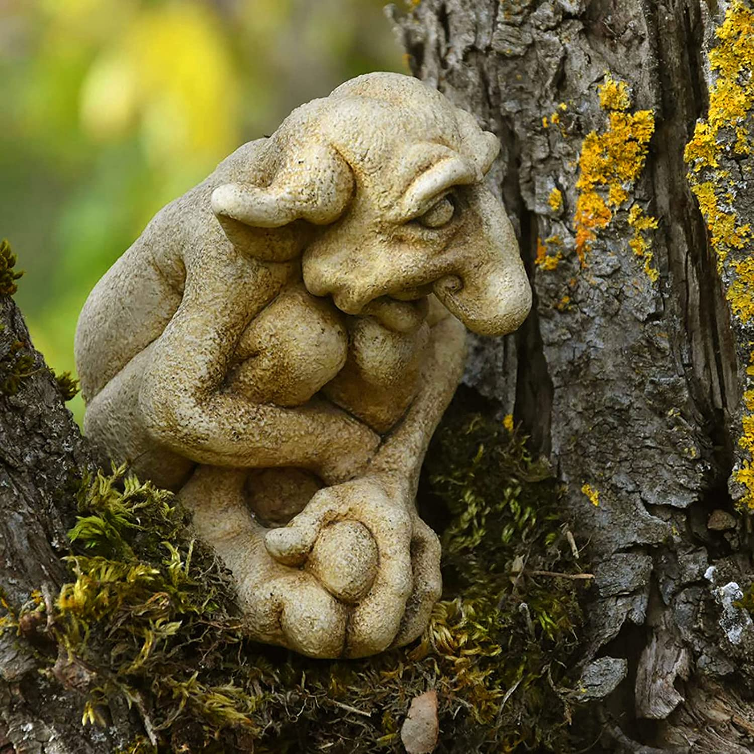 Troll Statues Home Decor, Gargoyle Statues, Cast Stone Trolls, Gothic Sculpture Home Garden Art Decorations, Exquisite Stone Statues for Indoor Outdoor image number 4