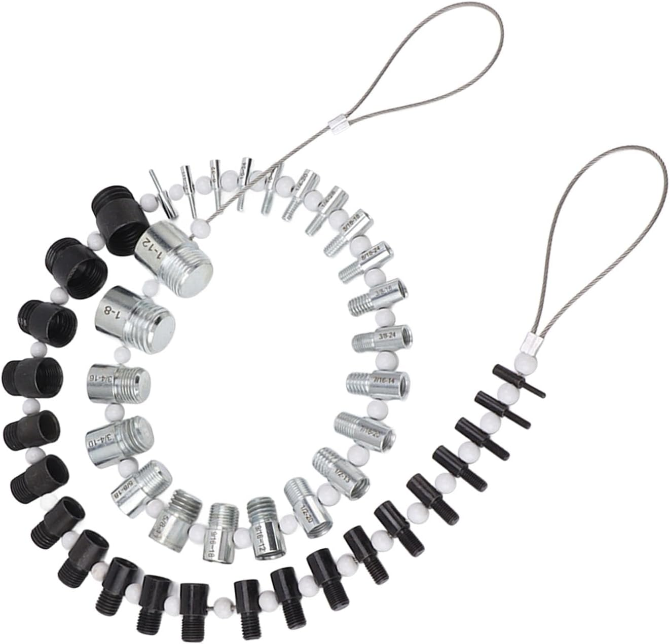 Nut and Bolt Thread Checker, Nut & Bolt Thread Checker 44 Male Female Thread Identifier Gauges, Nut and Bolt Checker 23 Inch & 21 Metric Sizes, Thread Gauge Set Accurate Measuremet image number 6