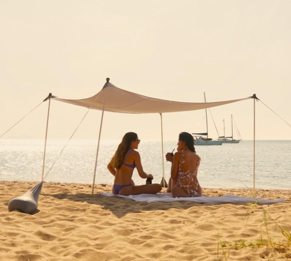 TENTI'S Beach Tent - Beach Umbrella Tent, Pop up Tent, Beach Cabana, Beach Shade, Beach Tent Sun Shelter, Beach Umbrella Sand Anchor, Beach Canopy, Beach Gazebo, Tents for Camping (Sky Blue)