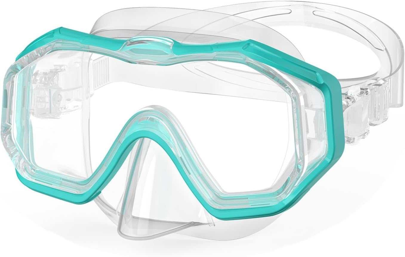 Tempered Glass Swimming Goggles for Adults/Kids, Anti-Fog Swim Mask, Panoramic Silicone Diving Goggles image number 2