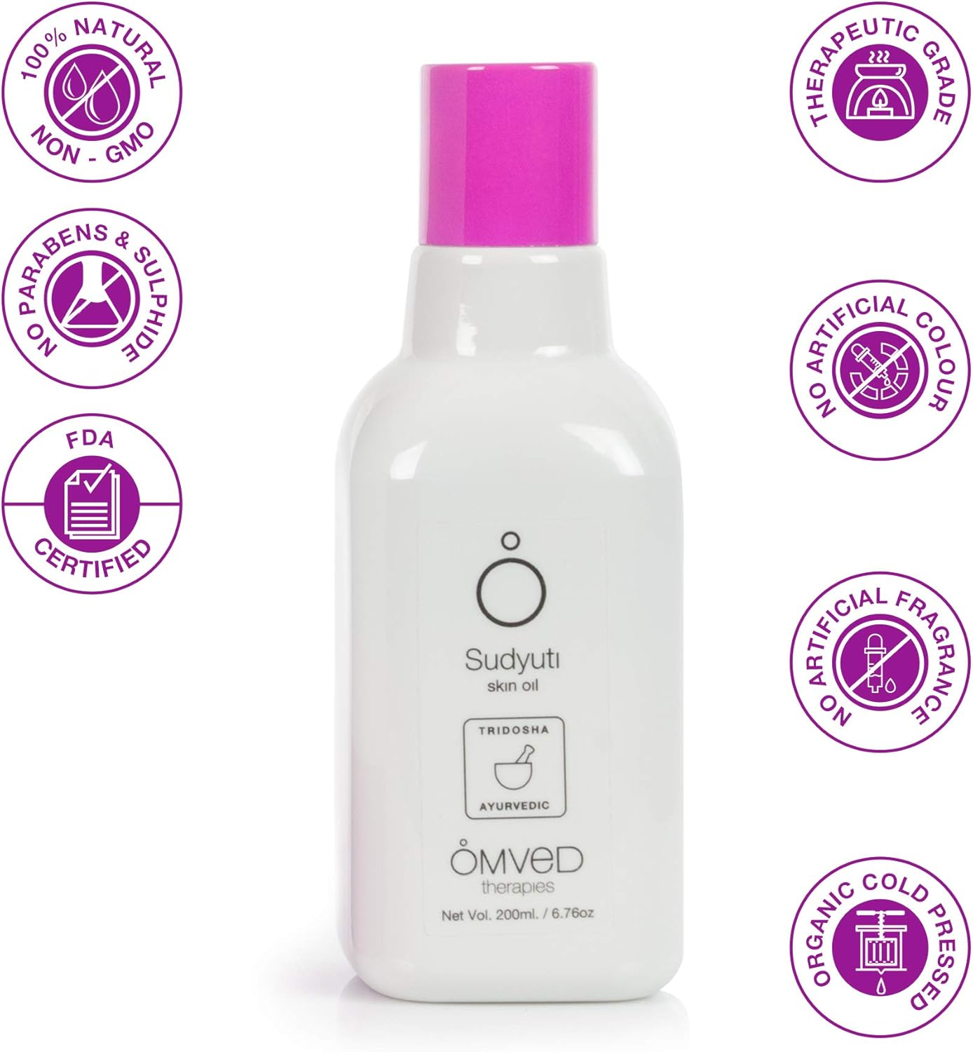 Omved Sudyuti Vegan Ayurvedic Skin Lightening Oil, 200 Ml image number 1