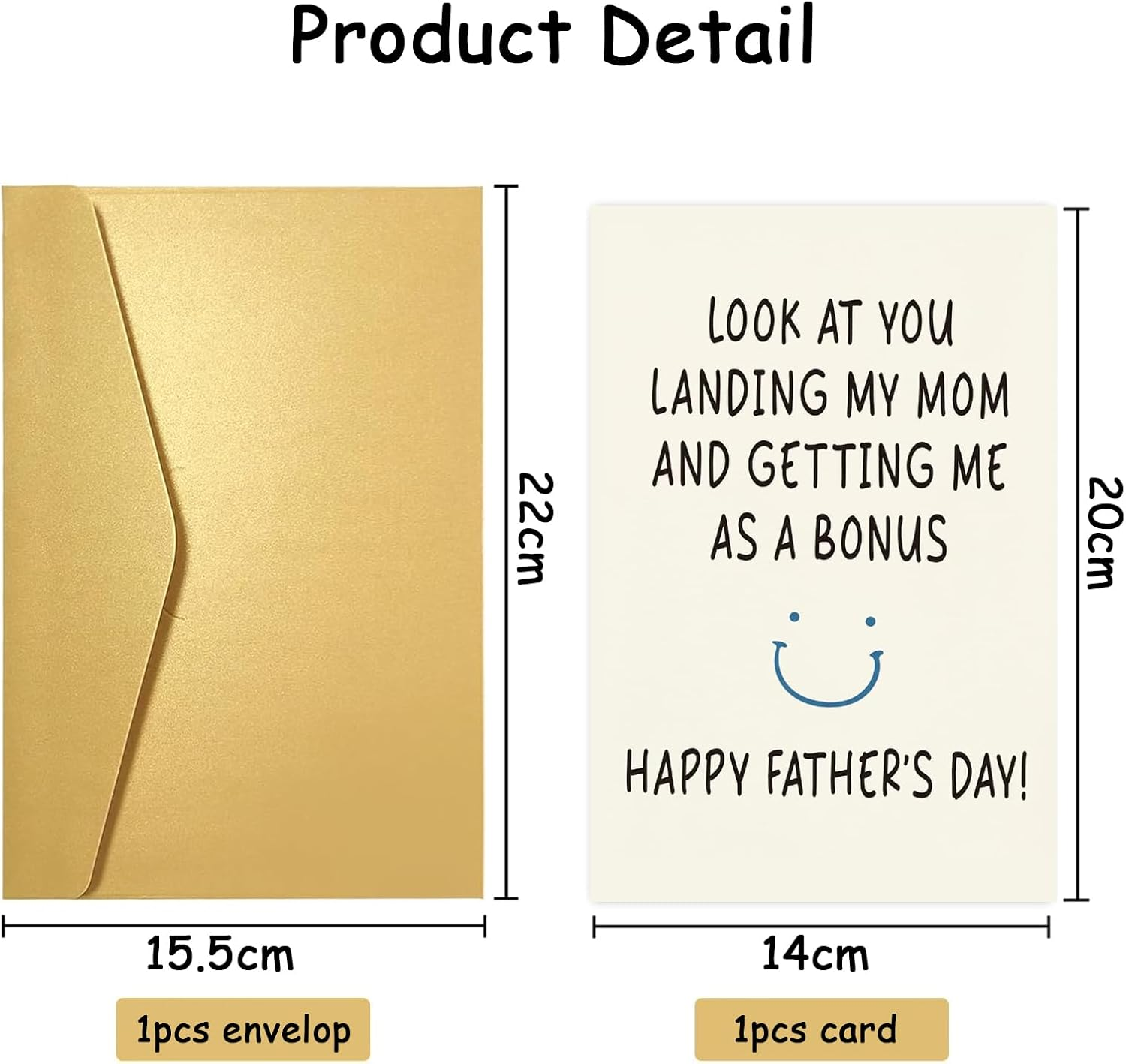 Funny Father&rsquo;S Day Card & Gifts from Daughter or Son "Look at You Landing My Mom" Bonus Kid Design Father&rsquo;S Day Gift Father'S Day Decorations image number 1