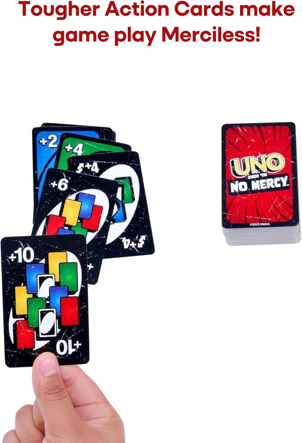 FHS Retail UNO Show 'Em No Mercy Card Game | Ruthless & Unapologetic Fun for Adults, Kids & Family Night - Ideal for Parties, Game Nights & Travel