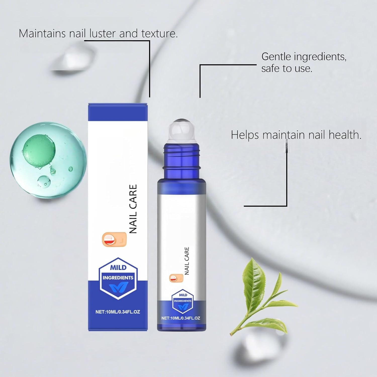 Tea Tree Nail Care Solution, Softener for Thick Toenails,Strengthener for Damaged& Weak Nails, 8-Hour Night Renewal for Toenail & Fingernail, Fast-Drying Formulation & Easy to Use (2) image number 4