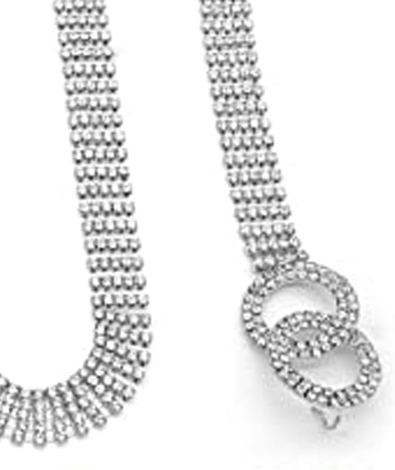 Rhinestone Chain Belt Adjustable Crystal Belt Chain O-Ring Sparkle Belts Women Diamond Waistband Belts Bling for Dress Jeans image number 6