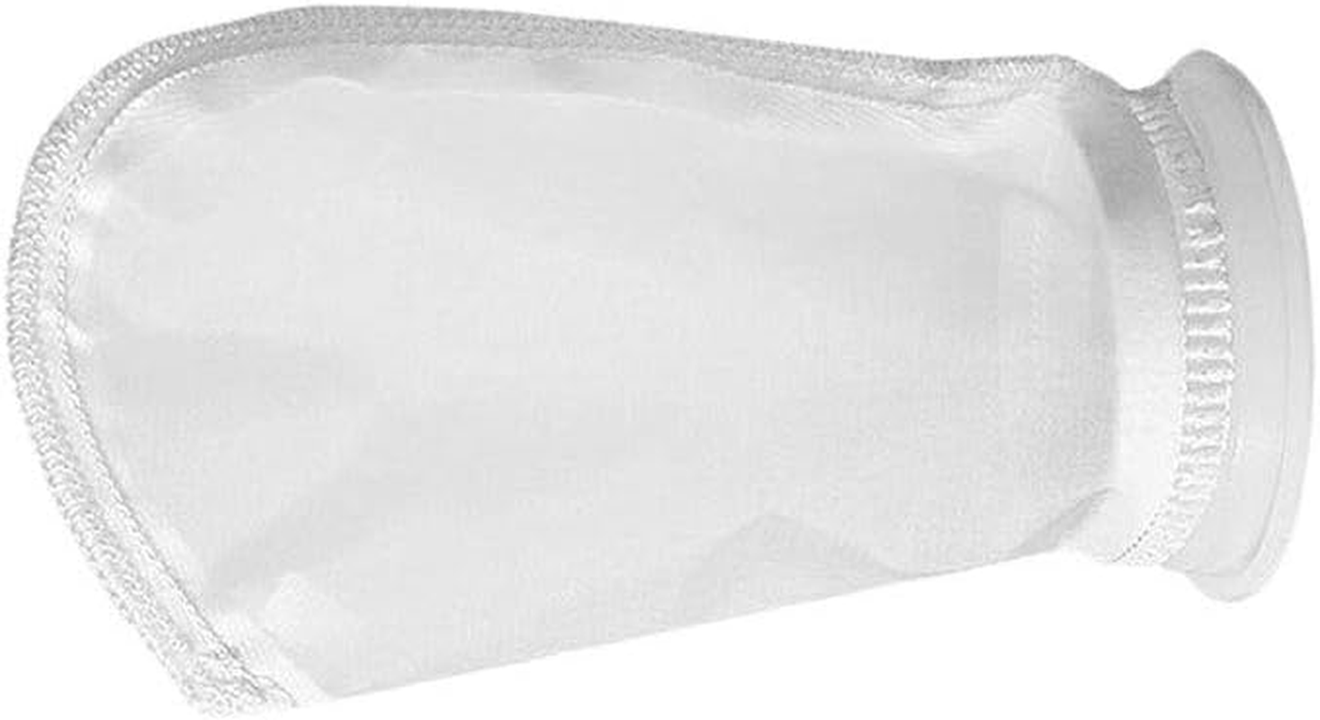 2 Pack Mesh Filter Socks 50 Micron 4" Plastic Ring, 9" Short Bag Nylon Filter Bags for Aquarium Marine Reef Sump image number 1