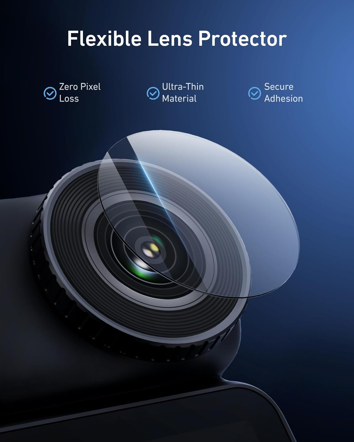 TELESIN Osmo Nano Screen Protector(2 Pack), Tempered Glass Film for DJI Osmo Nano with Ultra HD, 9H Hardness, Scratch Resistant, Static Cling Installation, Osmo Nano Camera Accessories image number 5