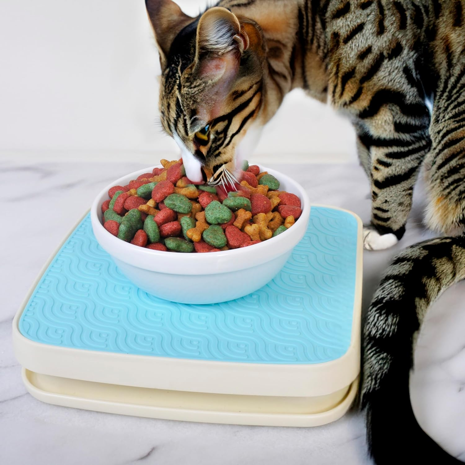 No More Ant Tray Plus-Indoor Moat Feeder for Cats and Dogs - No Plug Needed, Versatile for Any Use, Great for Pet Owners (Skyblue) image number 1