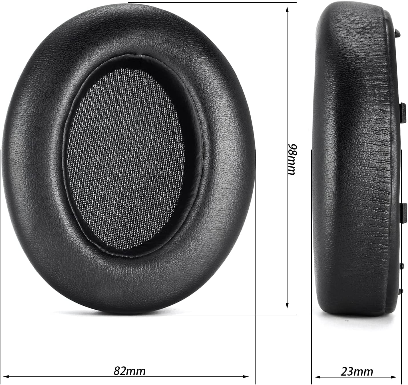 WHXB910N Earpads Cushions Replacement Compatible with Sony WH-XB910 XB910N Extra Bass Noise Cancelling Headphones, Ear Pads with Softer Protein Leather (Black) - Black Cooling Ge image number 4