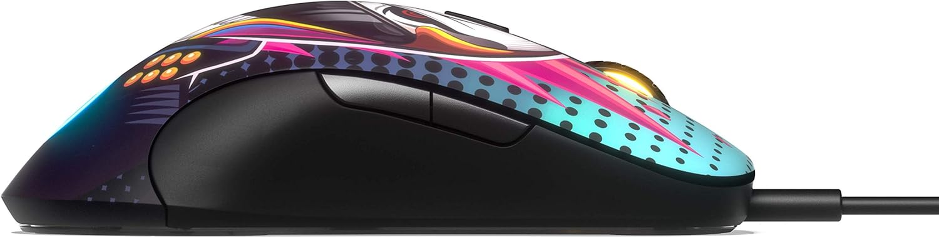 Steelseries Sensei Ten Neon Rider Edition Gaming Mouse &ndash; 18,000 CPI Truemove Pro Optical Sensor &ndash; Ambidextrous Design &ndash; 8 Programmable Buttons &ndash; 60M Click Mechanical Switches &ndash; RGB Lighting image number 3