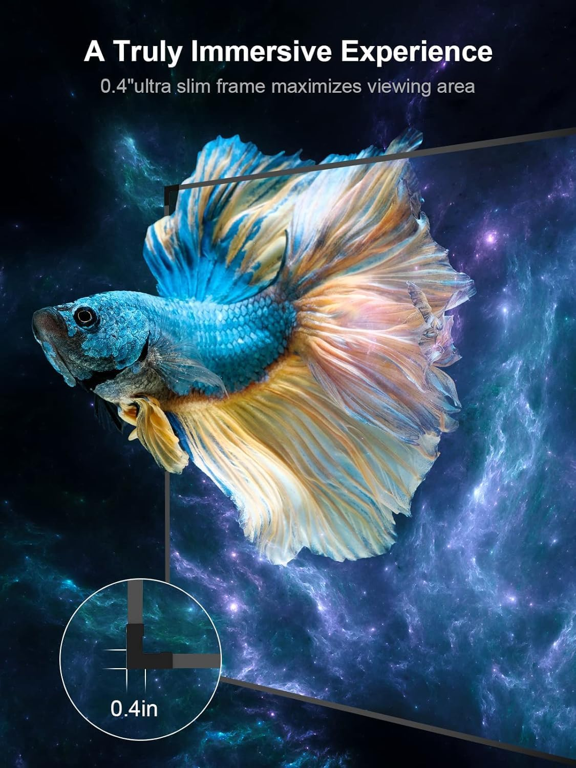 AWOL VISION 120" Fixed Frame Projector Screen, 1.3 Db Peak Gain, the Perfect Combo with LTV-2500, 80% Picture Quality Improved, 4K / 8K Ultra HD, Active 3D Wall Mount Projector Screen, MW-120 image number 6