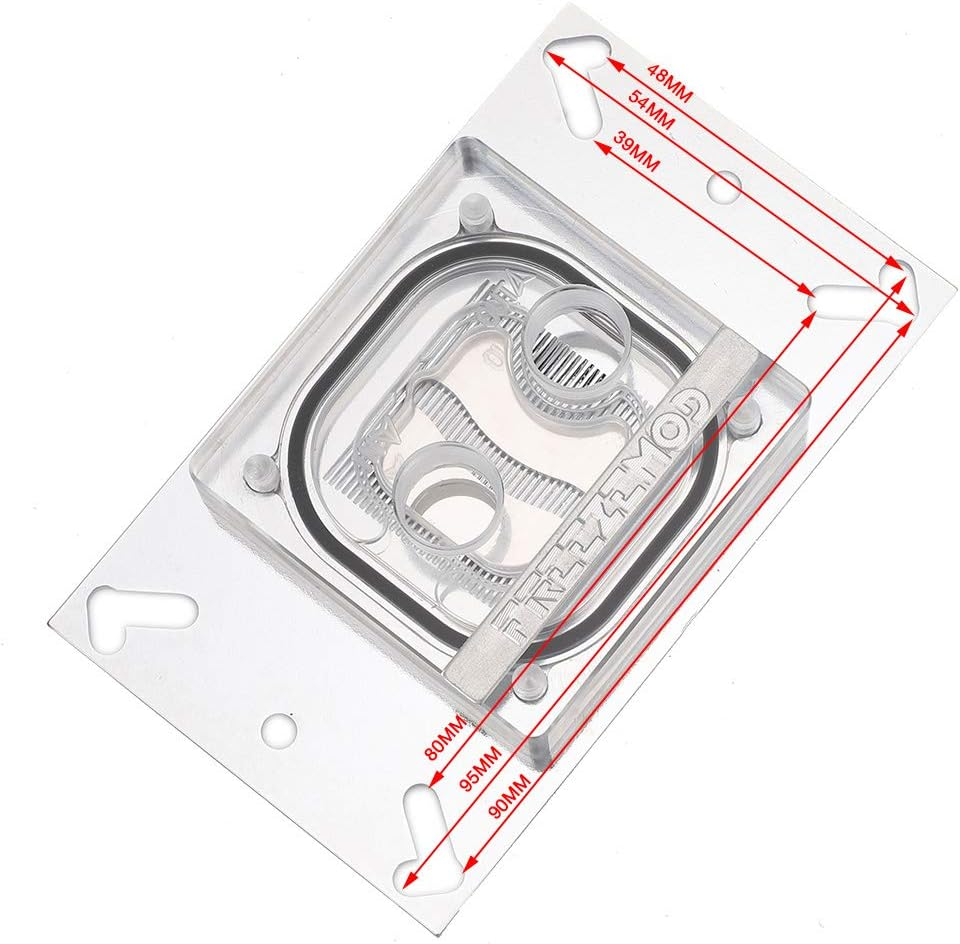 CPU Water Cooling Block, Computer Waterblock with Copper Base and Micro Channel, for AM2/AM2+/AM3/AM3+/AM4/FM2+ Cpus image number 4