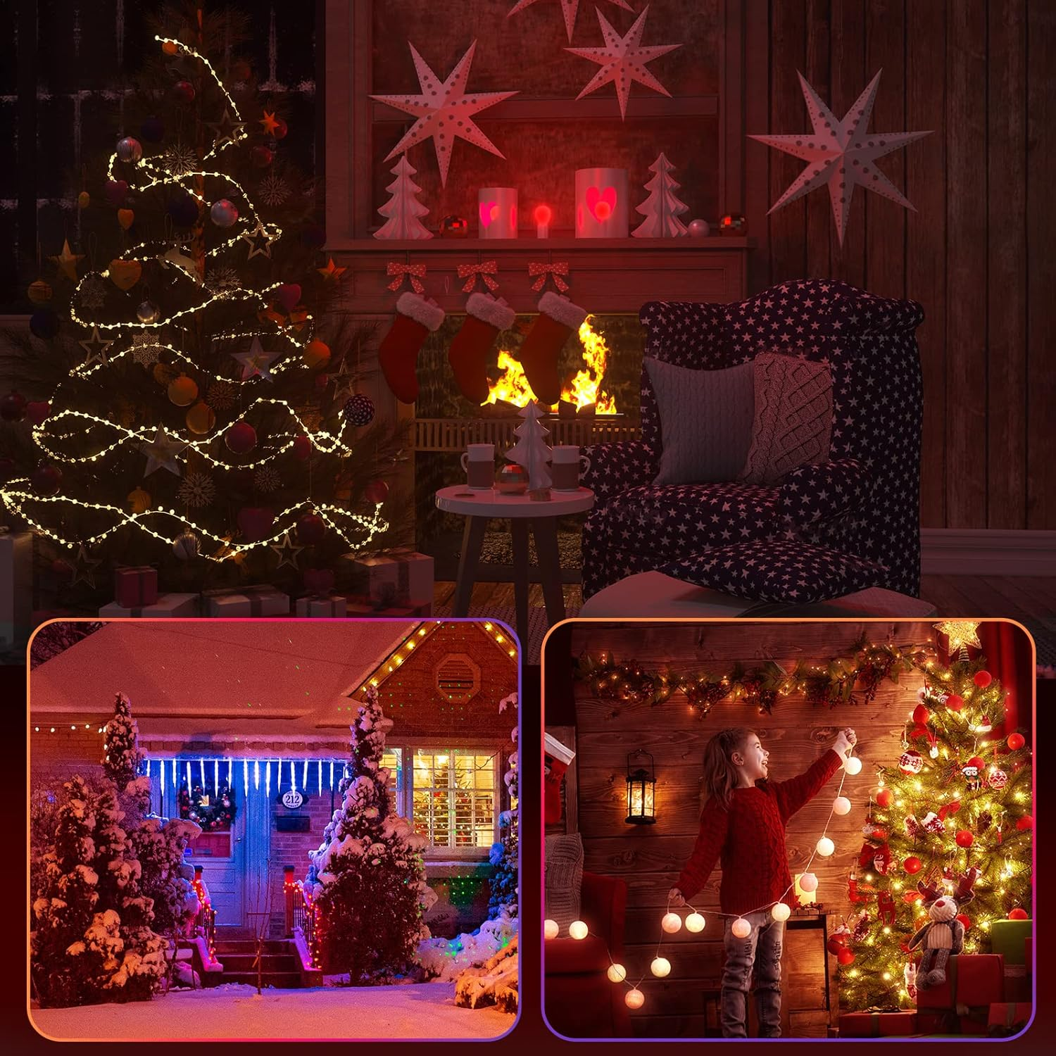 Bonlux E14 LED Light Bulb 4W Red Small Edison Screw Bulb, AC220-240V SES, 40W Incandescent Equivalent, P45 Golf Red Ball Bulb for Night Lights, Festivals, Parties, Pack of 4 image number 4