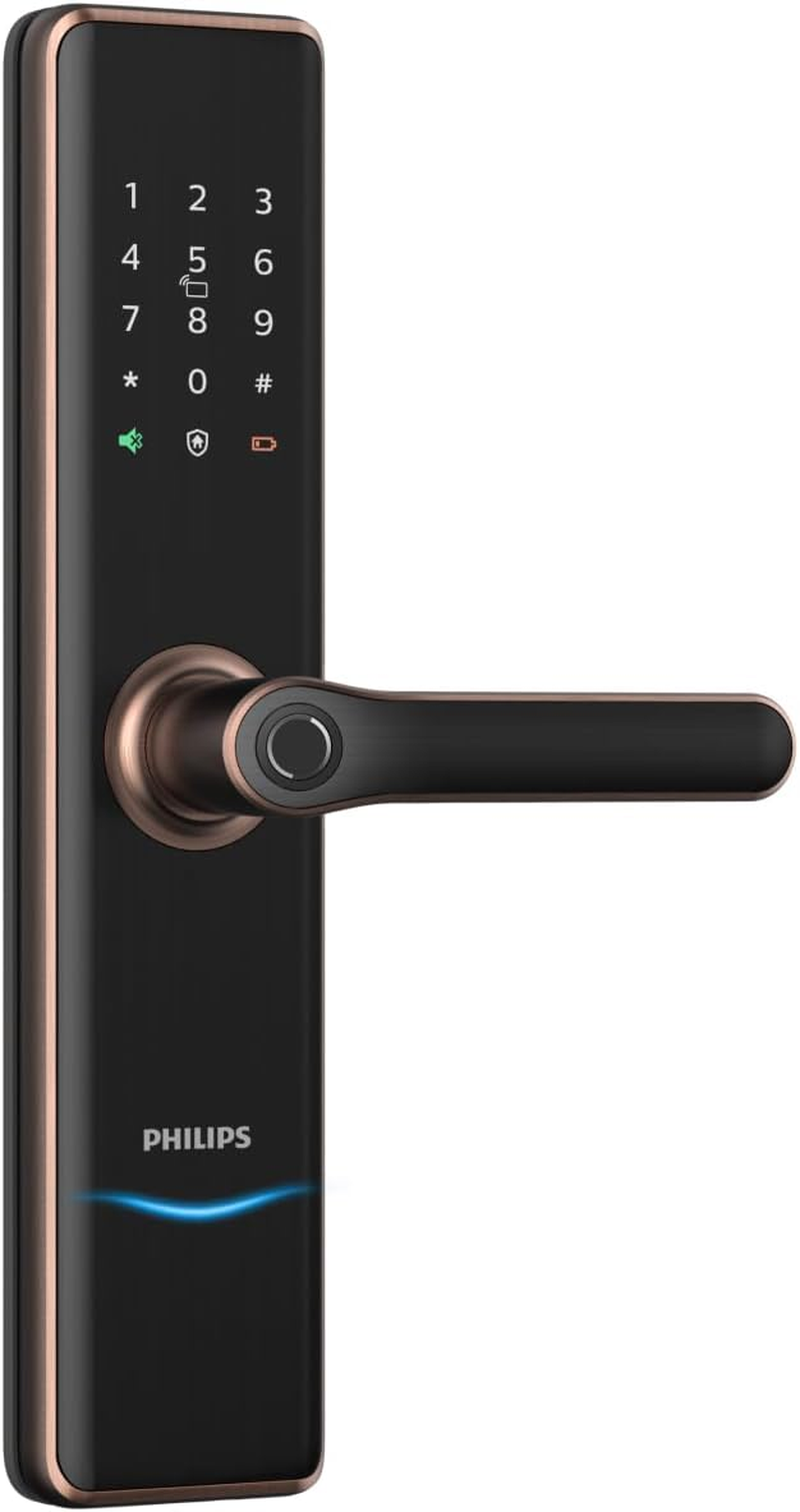 Philips Easykey 7300-5HB Smart Door Lock - Fingerprint and Keyless Entry, Home Improvement, Safety Lock - Copper