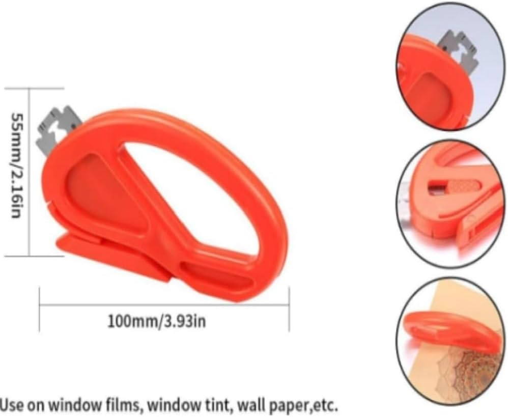 DACUAN 15 Pieces of Automotive Vinyl Packaging Kit, Including Extendable 9Mm Art Knives and Blades, 4-Inch Felt Scraper, Suitable for All Types of Window Films image number 1