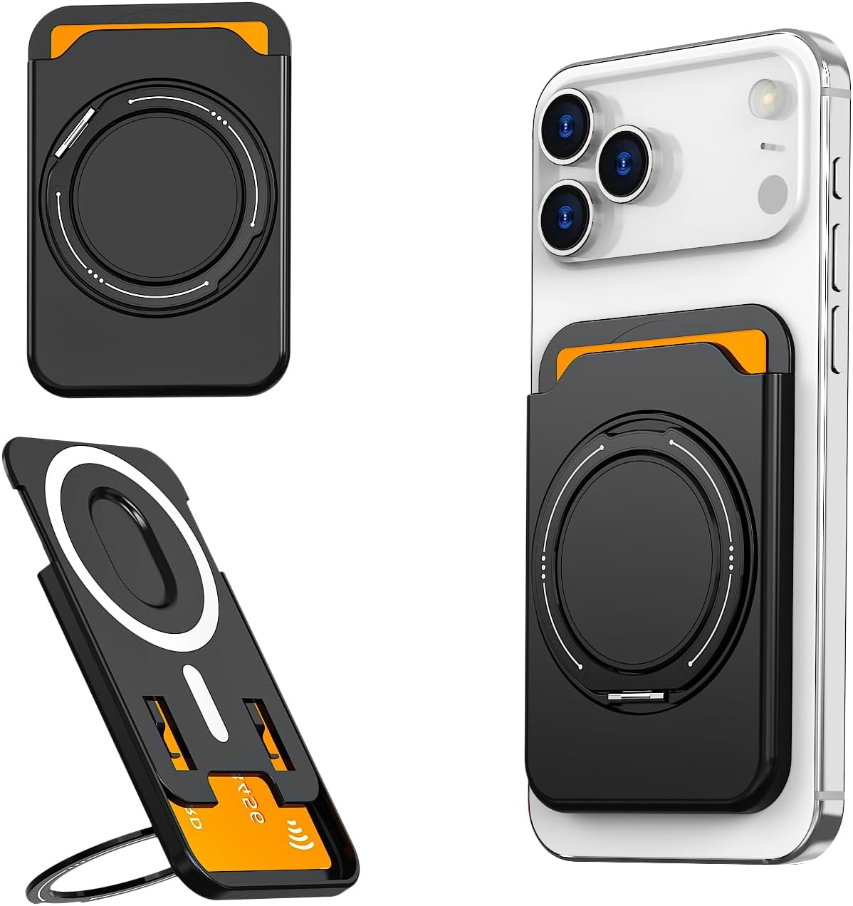 Vrythn for Magsafe Wallet with Stand, Lightweight Phone 2-Cards Wallet Holder for Iphone 17/16/15/14/13/12 Series