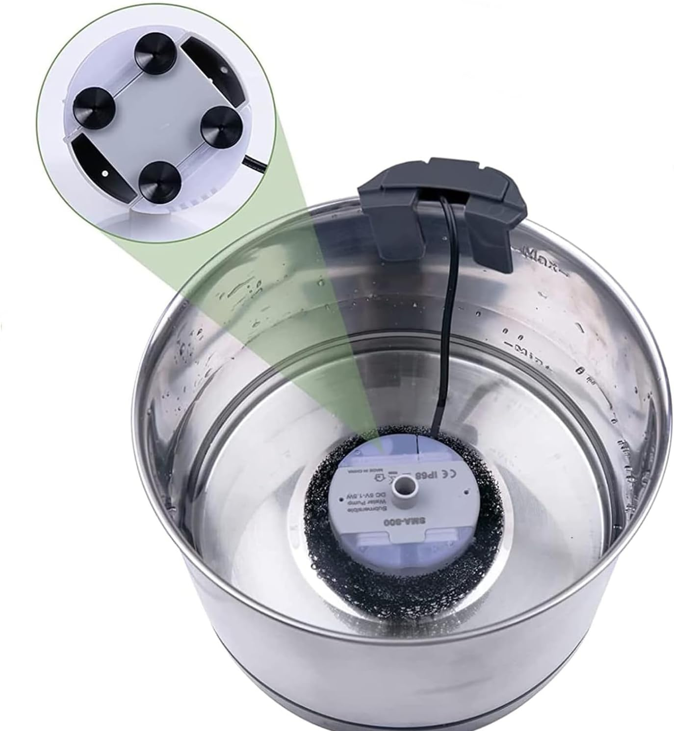 Ewilibe Pack of 4 Sponge for Cat Fountain Drinking Fountain Foam Filter Replacement Foam Filter for 3.2 L Water Fountain Pet Fountain image number 3