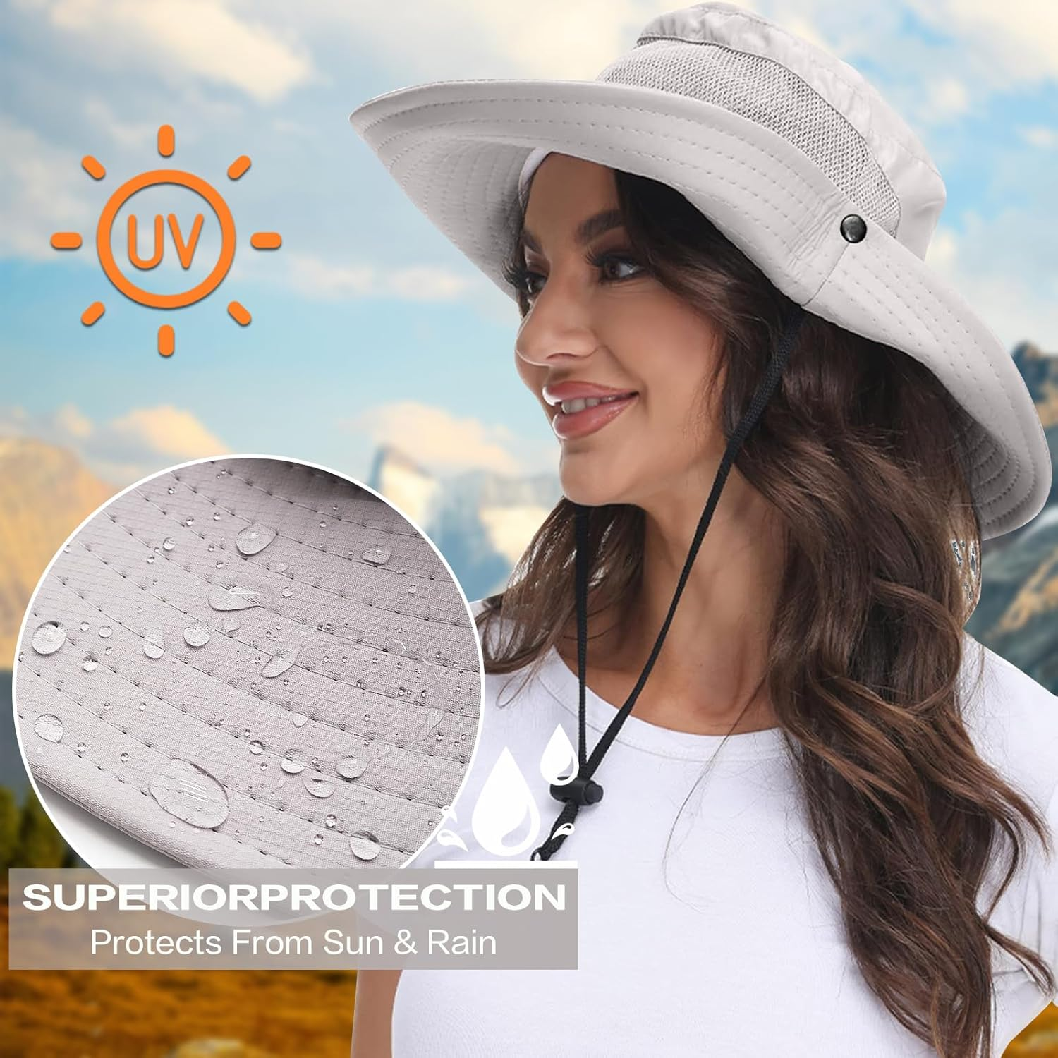 Velado Sun Hat for Men and Women, Wide Brim UV Protection Sun Cap, Waterproof Foldable Bucket Hat for Fishing, Hunting, Hiking, Camping, and Outdoor Adventures image number 1