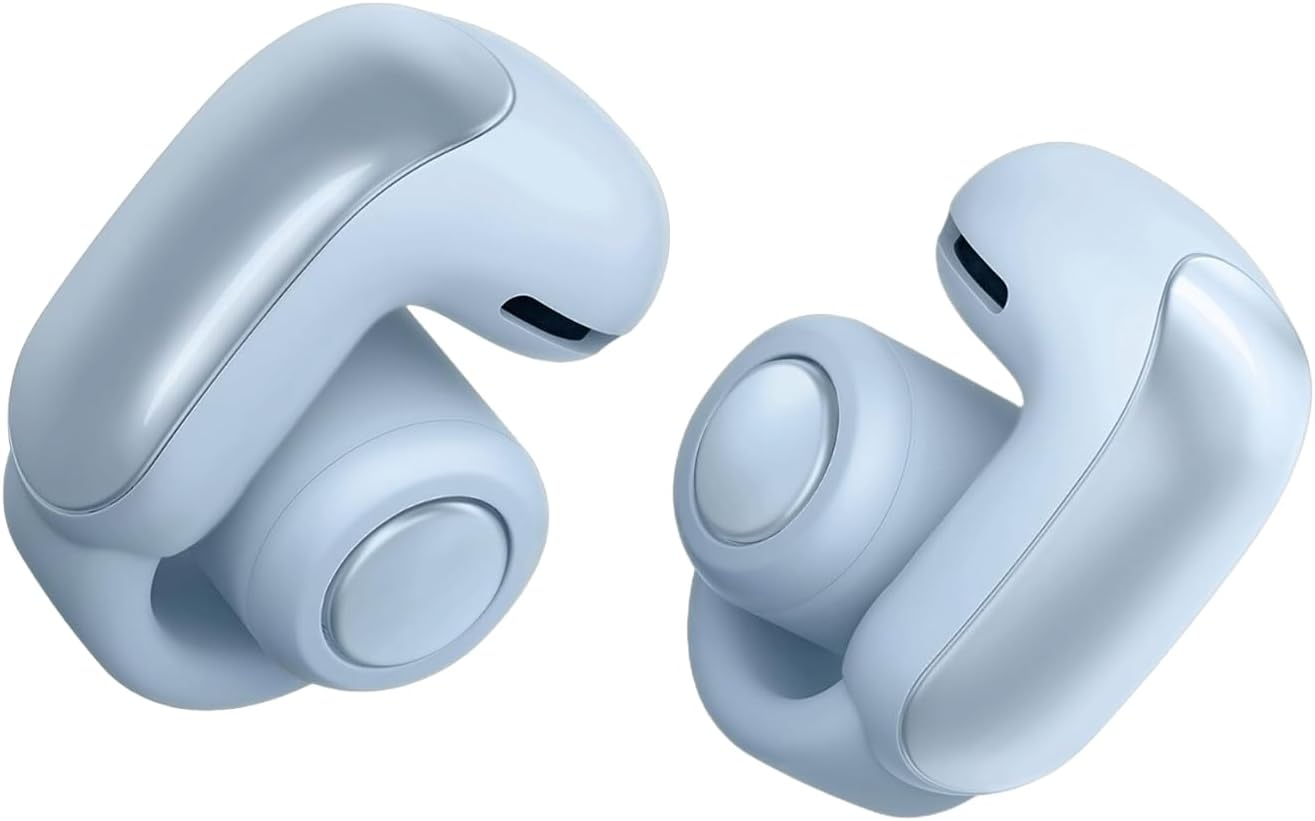 Bose Ultra Open Bluetooth Earbuds with Openaudio Technology, Open Ear Wireless Earbuds, up to 48 Hours of Battery Life, Moonstone Blue - Limited Edition Colour