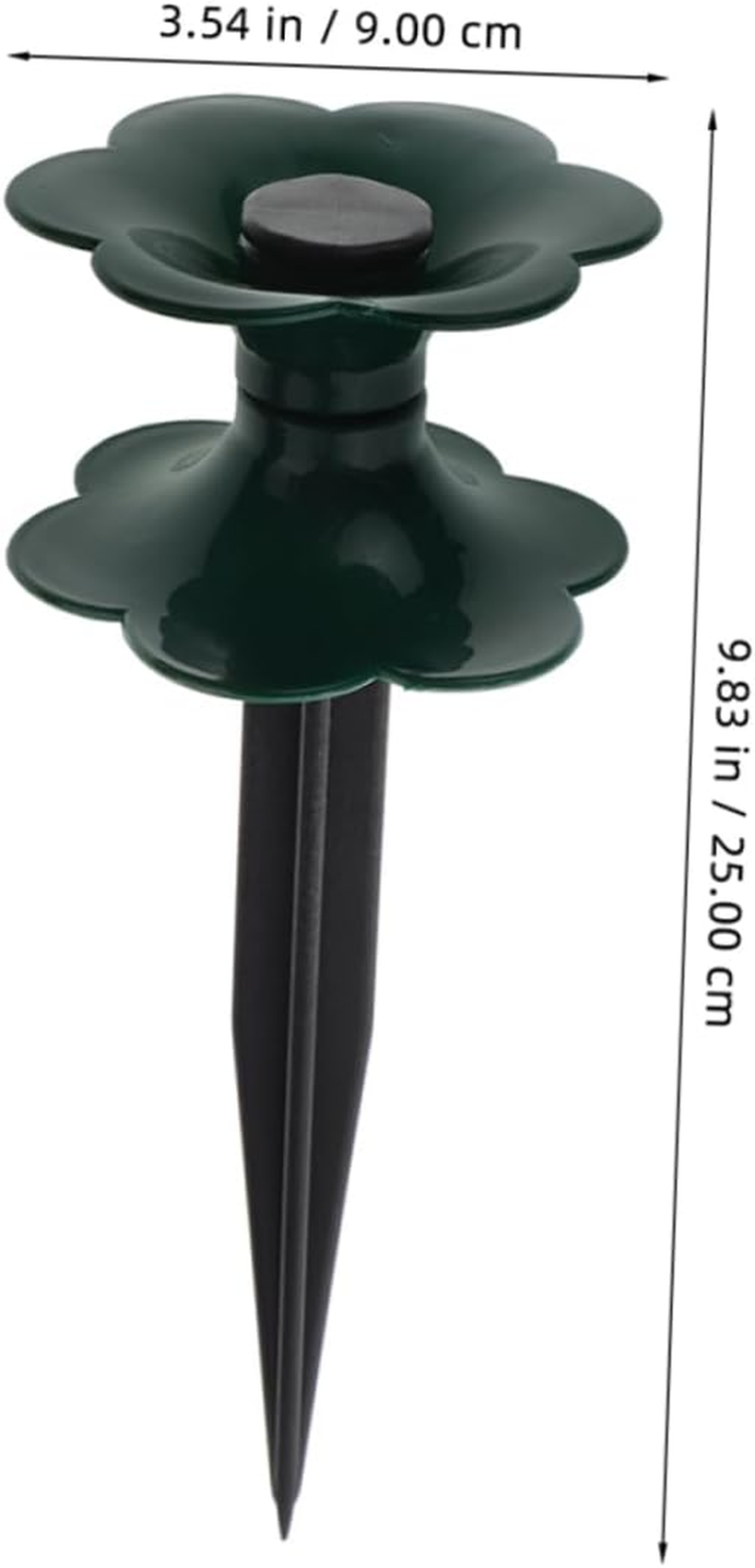 Kisangel 6Pcs Garden Hose Guide Spikes Ground Stakes for Outdoor Lawn and Garden Use Small Sturdy Plastic Water Hose Holders in Black and Green for Gardening Supplies