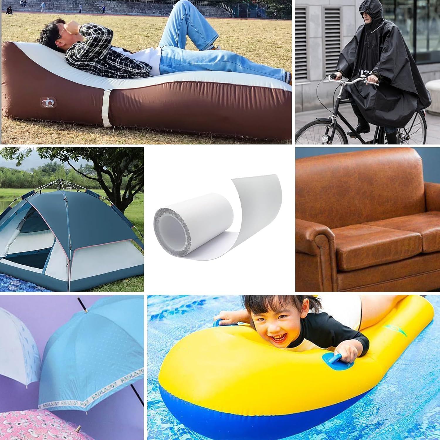 Pool Patch Repair Kit, 2Pcs 10Cm &times; 2M TPU Pool Patch Air Mattress Patch Kit Waterproof Roll Inflatable Repair Patch Tape for Inflatables, Tents, Canvas, Swimming Pools, Air Bed (2 Pcs) image number 5