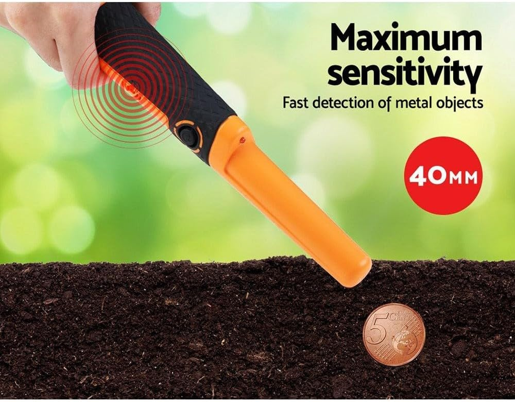 Weisshorn Metal Detector, Portable Handheld Pinpointer Finder Bounty Hunter Tracker Gold Detectors Pin Pointer Outdoor Beach Camping Detecting Equipment, with Belt Holster Black image number 4