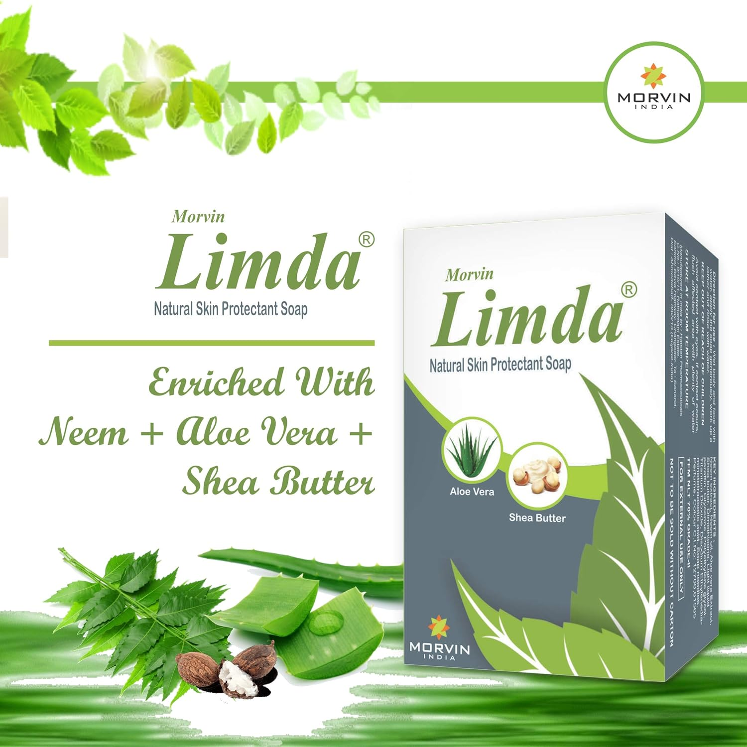 Limda Morvin Soap, 75 Gm X 4 Pieces image number 1
