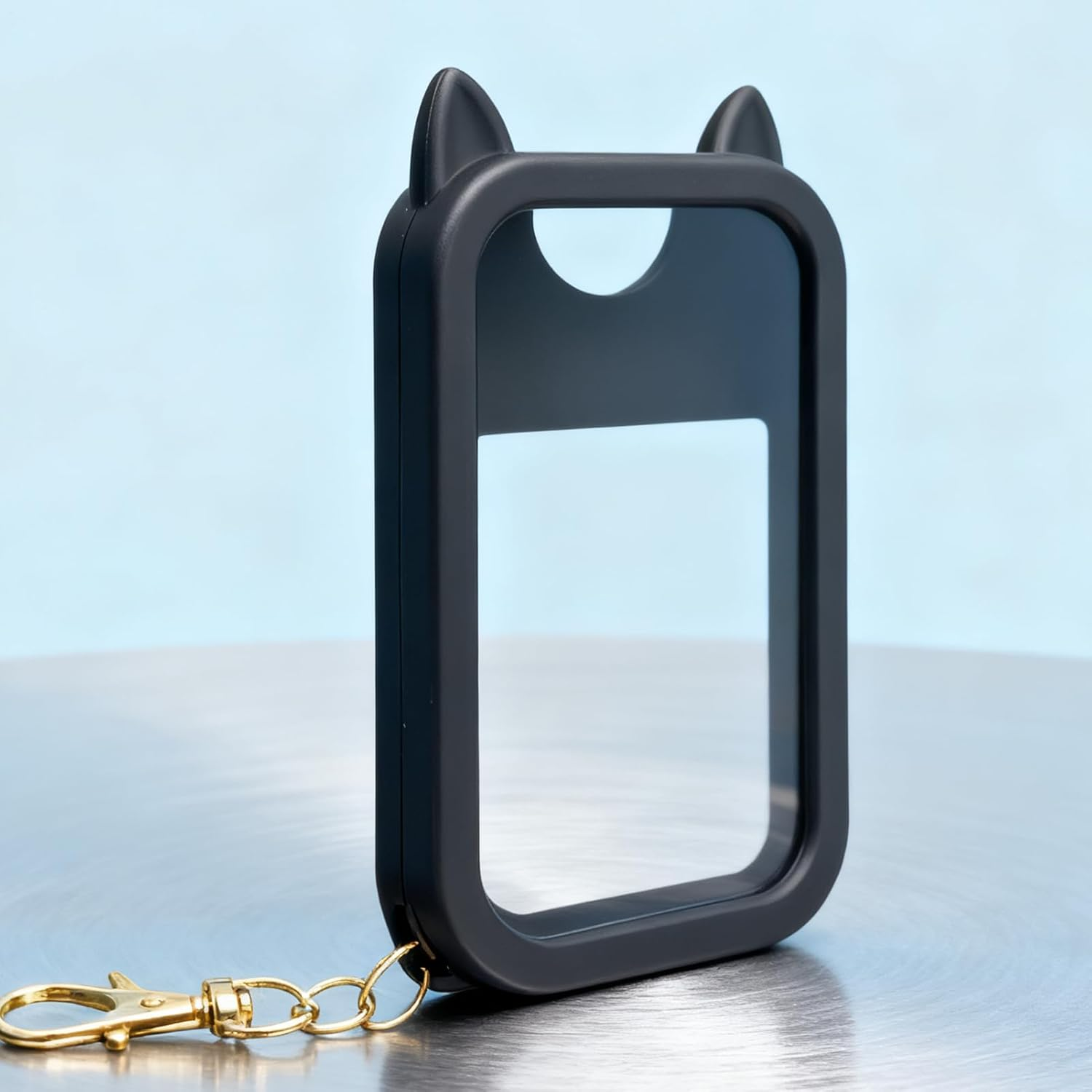 Ancsttu Hand Mist Spray Holder,Cute Ears Silicone Backpack Accessory,Protective Case with Keychain | for Men Outdoor Travel Trip Car Beach Park Workplace School Mall Public