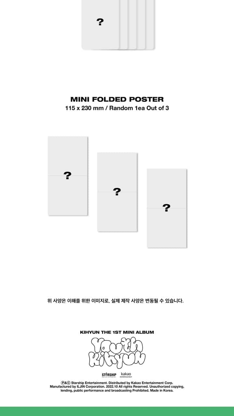 KIHYUN YOUTH 1St Mini Album Jewel Version 3 Version SET Cd+1P Mini Poster on Pack+16P Photobook+1P Photocard+Tracking Sealed image number 5
