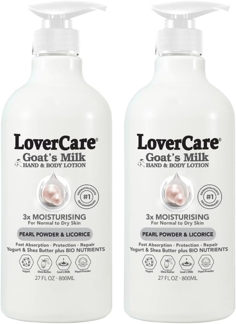 Pack of 2-Lovercare Goat'S Milk Hand & Body Lotion -Pearl Powder & Licorice 800Ml image number 2