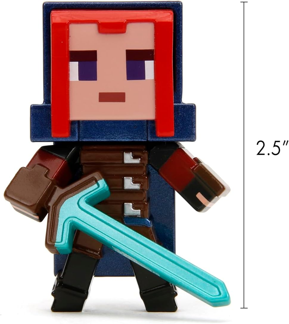 Jada Toys Minecraft Legends Diecast Figure, 2.5-Inch Height (Pack of 4) - Multicolor image number 3
