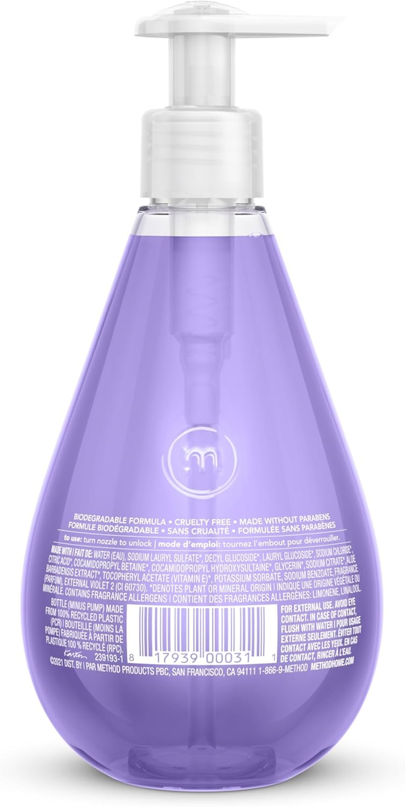 Method Gel Hand Soap, French Lavender, 12 Ounce (Pack 6) image number 6