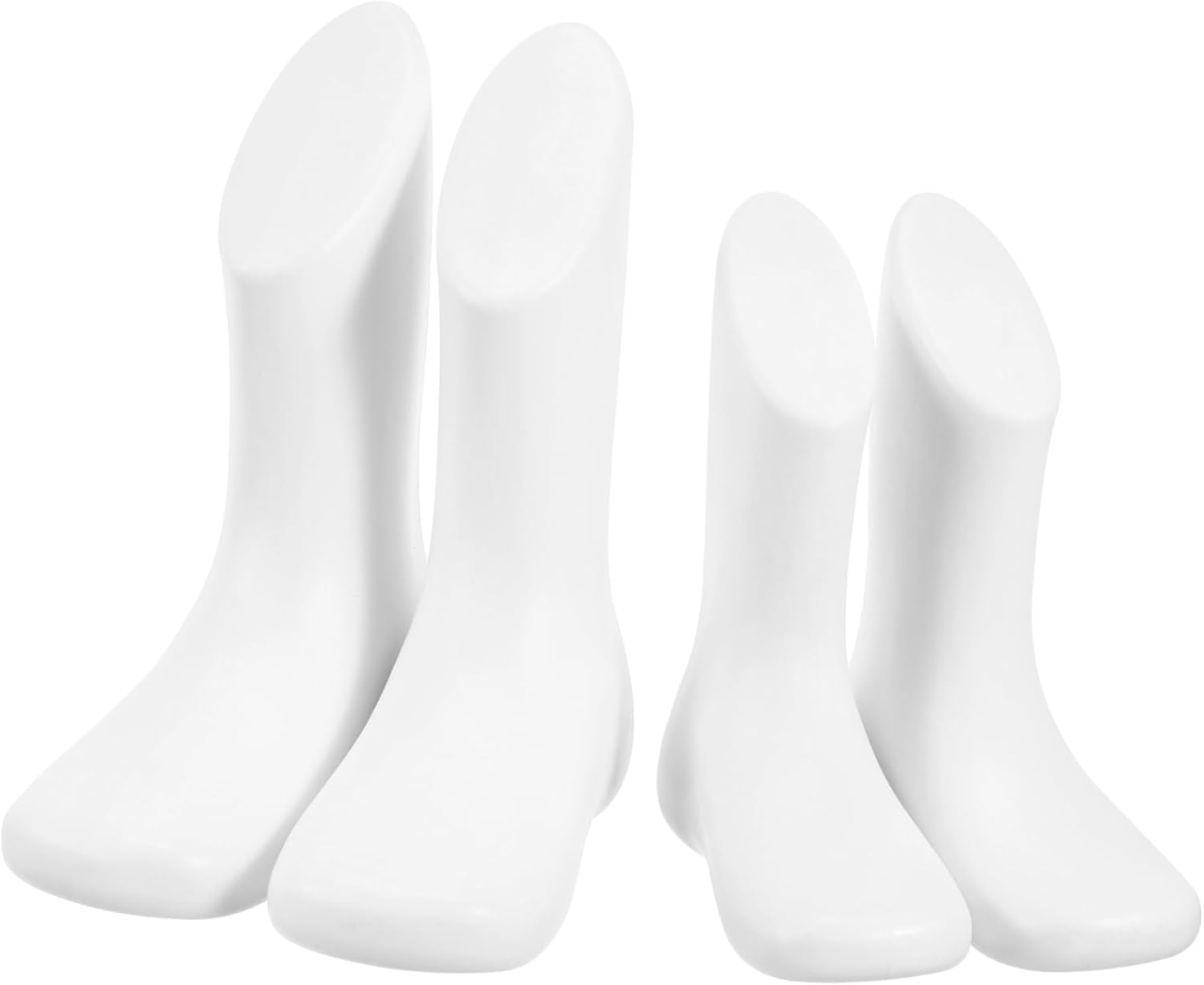 Cabilock Baby Foot Model 4Pcs Small Plastic Foot Mannequin Reusable Shoe Display Mannequin Store Supply White and Skin Tone 11.5Cm 14Cm for Retail and Shoe Display image number 4