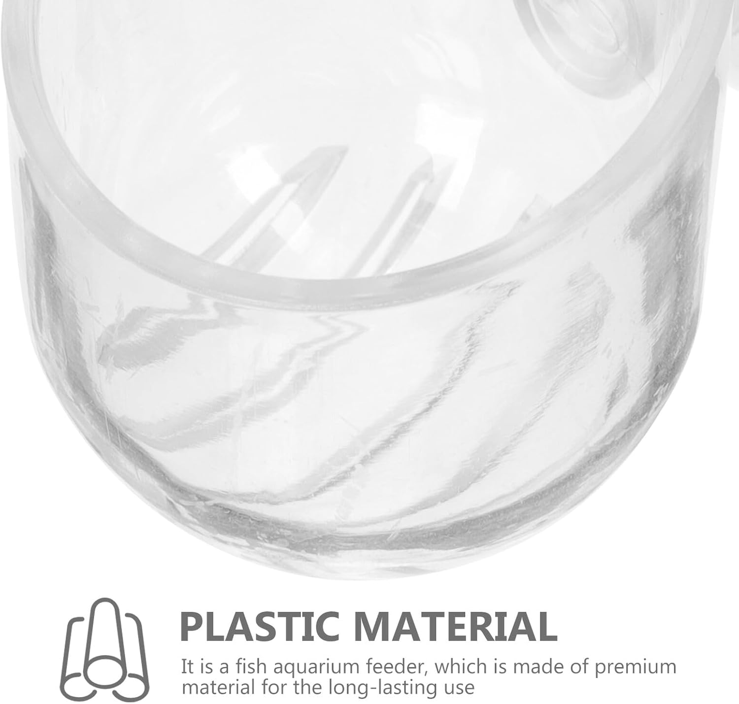 Garneck 4Pcs Transparent Red Feeding Cups for Fish Tank Aquarium Aquatic Plant Cups with Strong Suction for Easy Installation and Cleaning Feeding Supplies for Aquatic Pets and Underwater image number 5