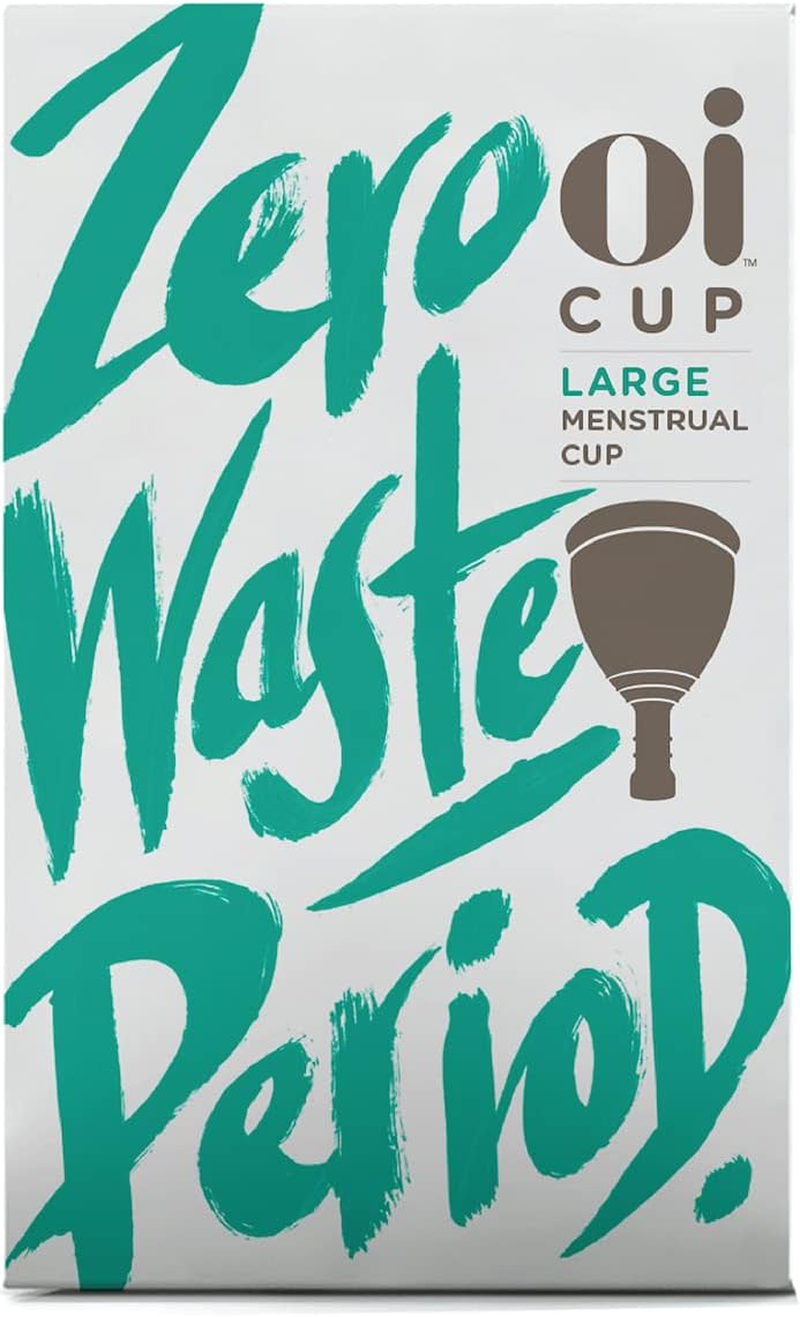 Oi Menstrual Cup - Large - up to 8 Hour Protection, Eco-Friendly and Recyclable Menstrual Cup Made with Hypoallergenic Medical Grade TPE, a Natural Alternative to Tampons and Pads image number 3